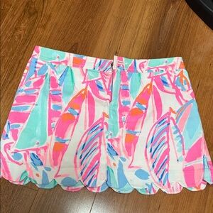 Lilly Pulitzer Multicolor Leaf Print Skort